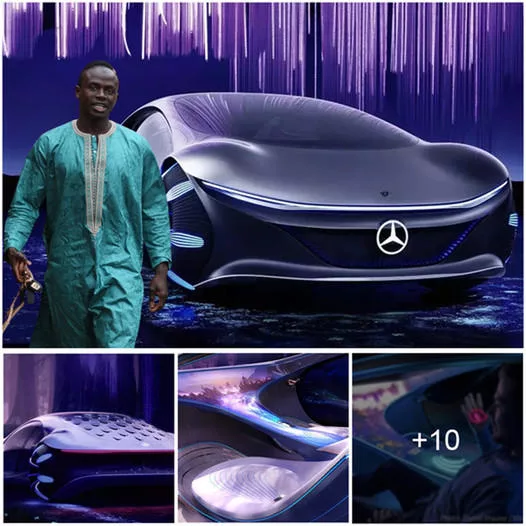 “Sadio Mané’s Luxe Ride: From Football Field to Supercar with Mercedes-Benz Vision AVTR”