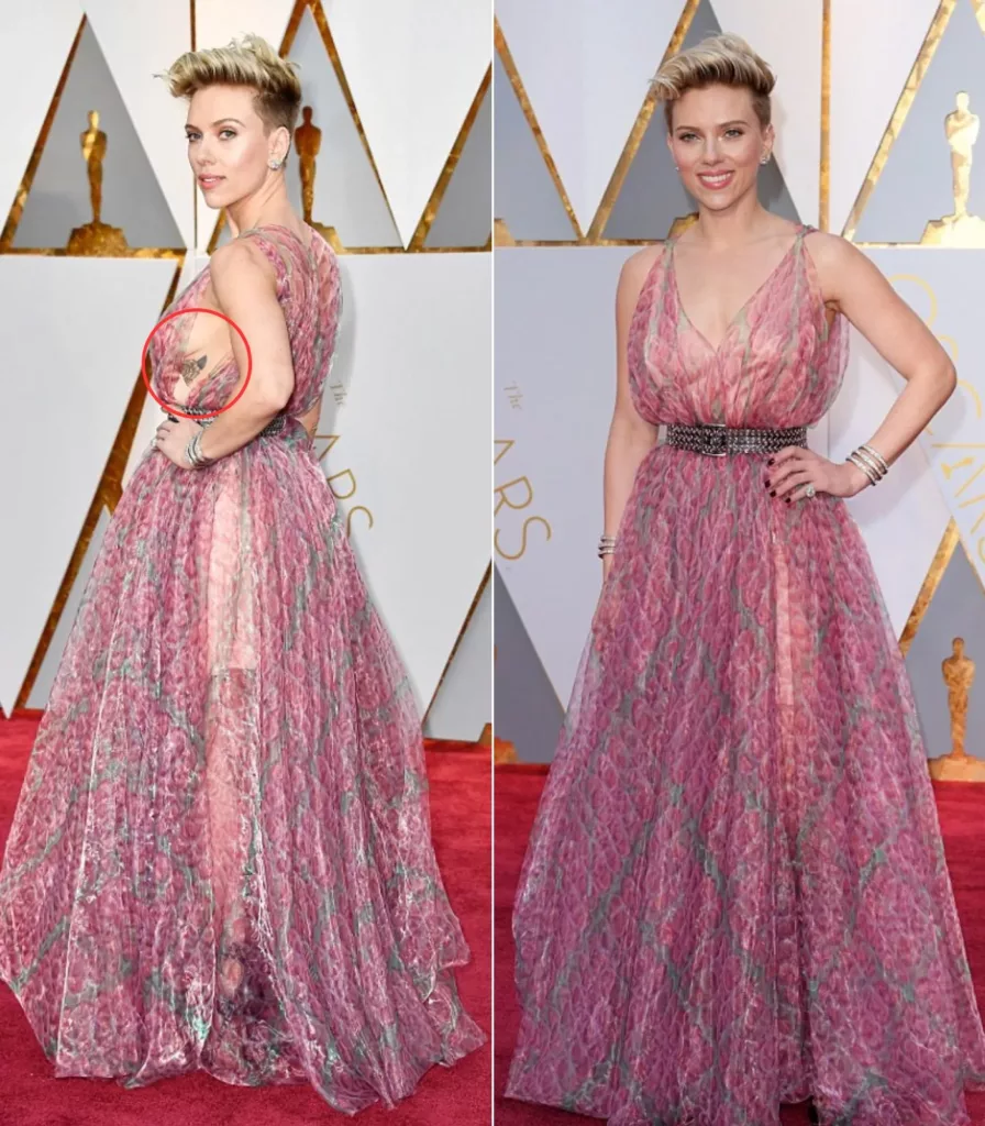 Scarlett Johansson Stuns in Risqué Gown With Rarely Seen Tattoo at the OscarsONGL: A Solo Star on the Red Carpet
